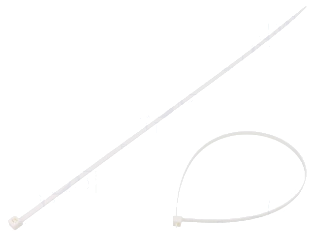 Kabelbinder; L: 380mm; W: 4,8mm; polyamide; 230N; wit; Ømax: 106,7mm Kabelbinder; L: 380mm; W: 4,8mm; polyamide; 230N; wit; Ømax: 106,7mm